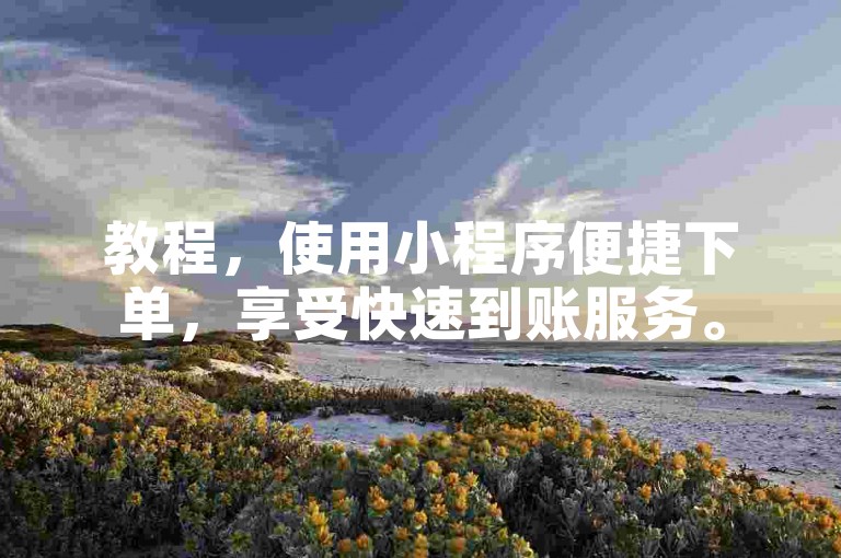 教程，使用小程序便捷下单，享受快速到账服务。