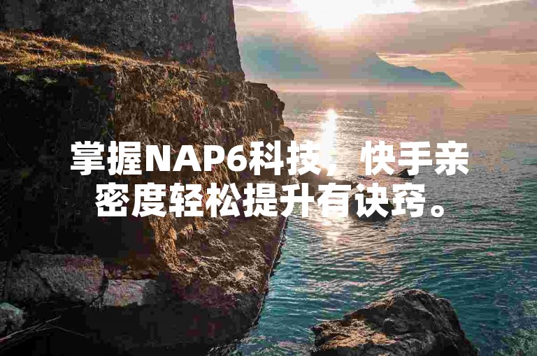掌握NAP6科技，快手亲密度轻松提升有诀窍。