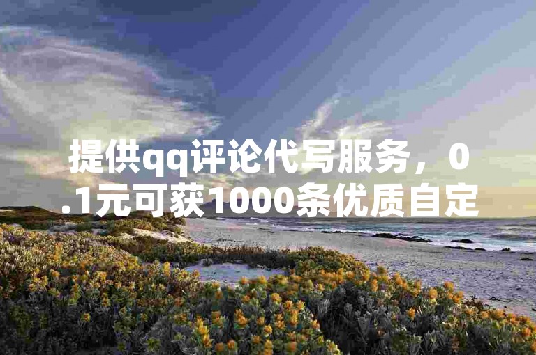 提供qq评论代写服务，0.1元可获1000条优质自定义评论