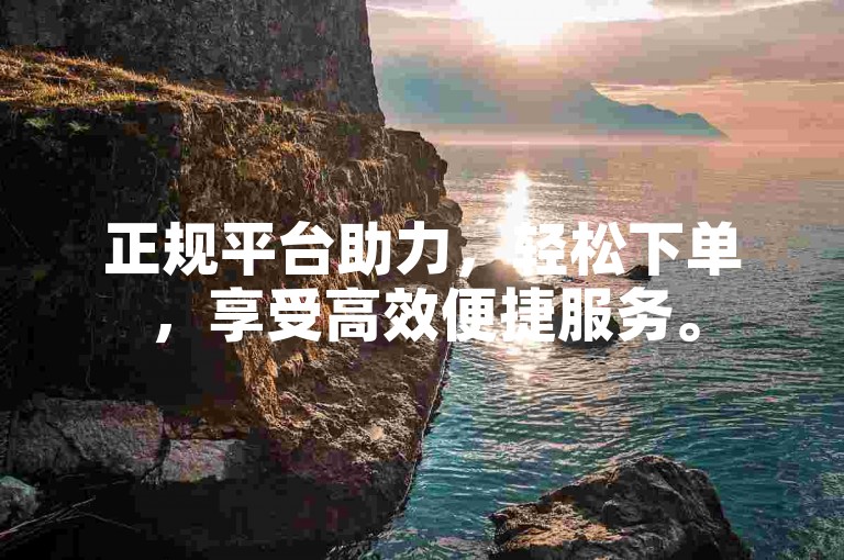 正规平台助力，轻松下单，享受高效便捷服务。