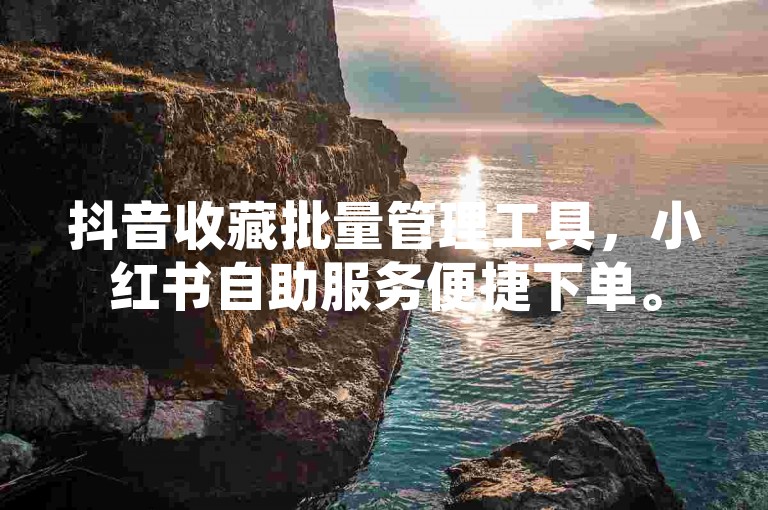 抖音收藏批量管理工具，小红书自助服务便捷下单。