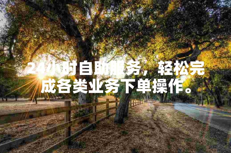 24小时自助服务，轻松完成各类业务下单操作。