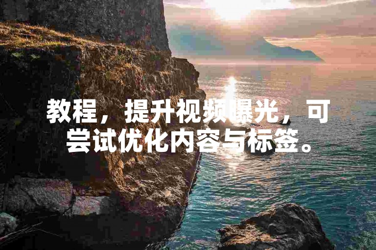 教程，提升视频曝光，可尝试优化内容与标签。