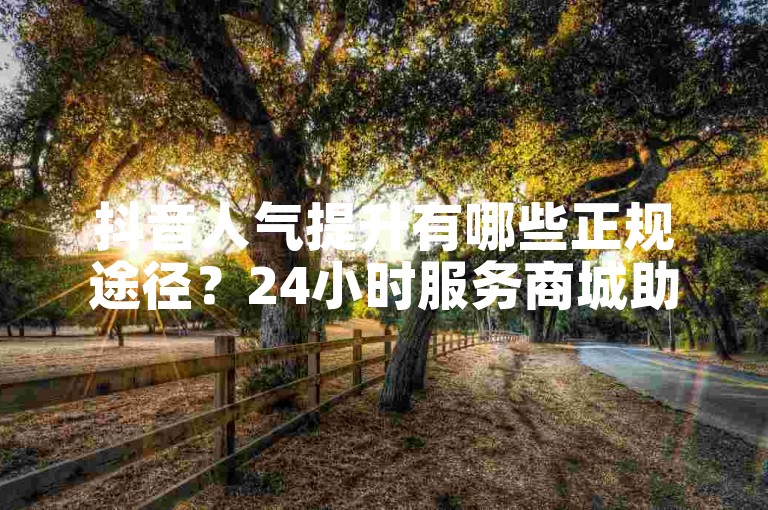 抖音人气提升有哪些正规途径？24小时服务商城助你了解。