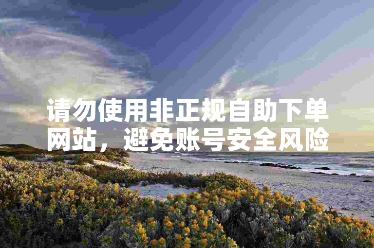 请勿使用非正规自助下单网站，避免账号安全风险。