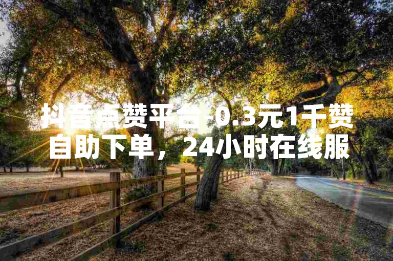 抖音点赞平台-0.3元1千赞自助下单，24小时在线服务