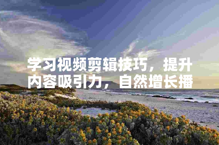 学习视频剪辑技巧，提升内容吸引力，自然增长播放量。