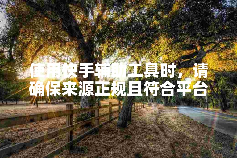 使用快手辅助工具时，请确保来源正规且符合平台规定。