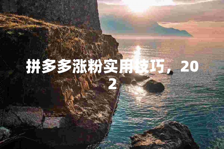 拼多多涨粉实用技巧，2025轻松获取粉丝的秘籍！