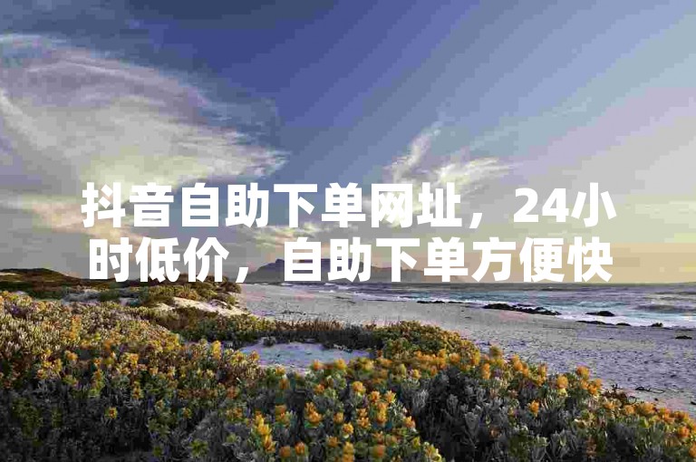 抖音自助下单网址，24小时低价，自助下单方便快捷。