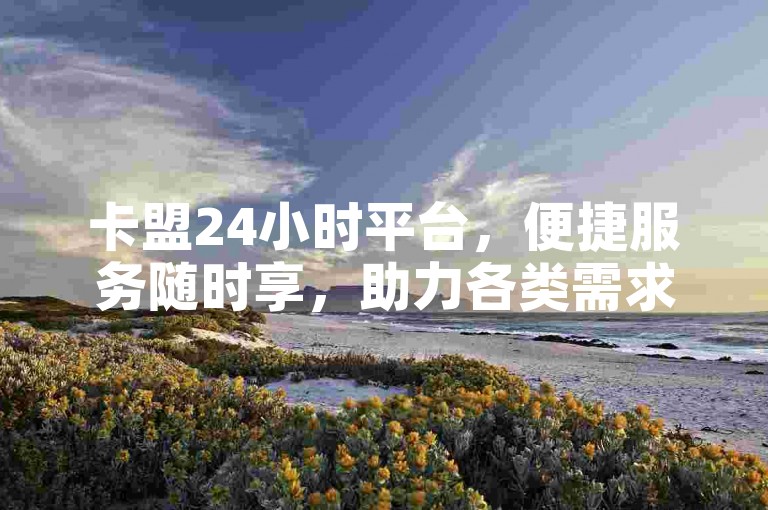卡盟24小时平台，便捷服务随时享，助力各类需求轻松达。