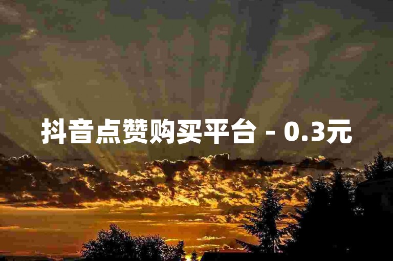 抖音点赞购买平台 - 0.3元500赞，便捷自助下单服务