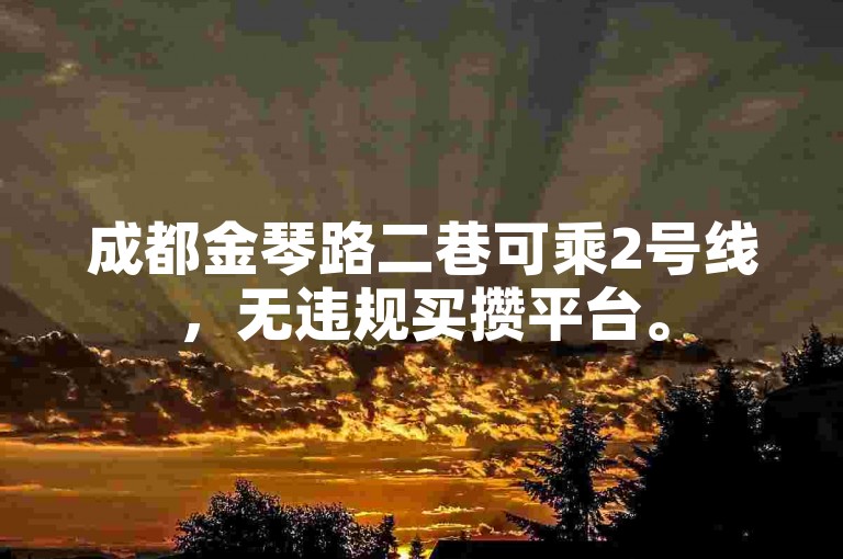 成都金琴路二巷可乘2号线，无违规买攒平台。