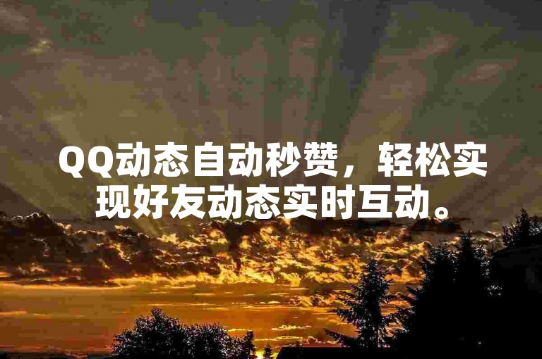 QQ动态自动秒赞，轻松实现好友动态实时互动。