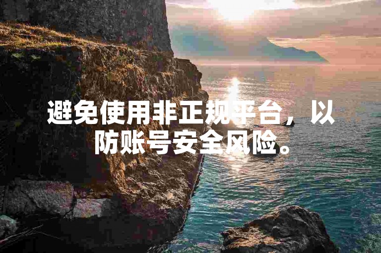 避免使用非正规平台，以防账号安全风险。