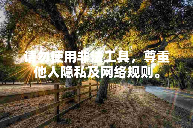 请勿使用非法工具，尊重他人隐私及网络规则。