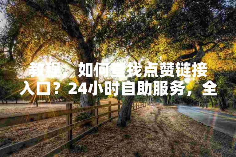 教程，如何查找点赞链接入口？24小时自助服务，全网最低价。