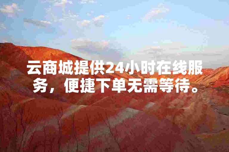 云商城提供24小时在线服务，便捷下单无需等待。