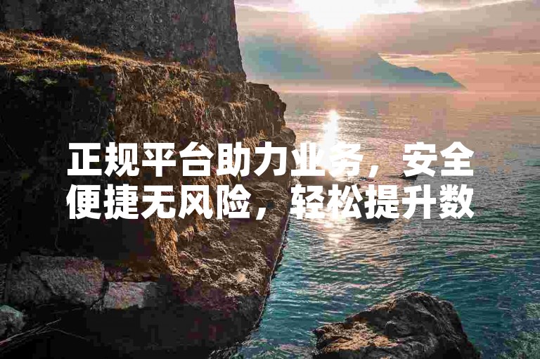 正规平台助力业务，安全便捷无风险，轻松提升数据。