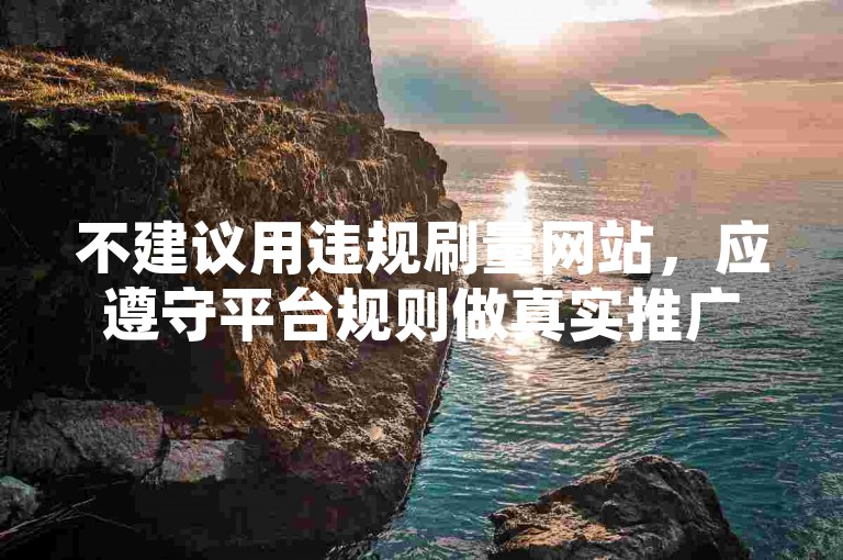 不建议用违规刷量网站，应遵守平台规则做真实推广