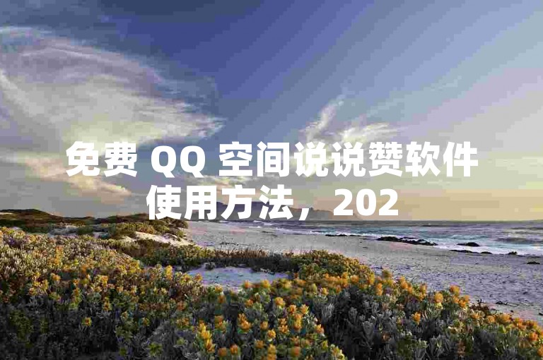 免费 QQ 空间说说赞软件使用方法，2025 轻松获赞技巧分享。