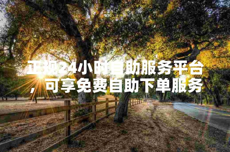 正规24小时自助服务平台，可享免费自助下单服务。