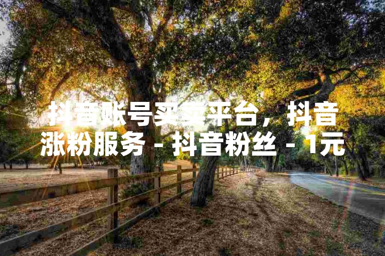 抖音账号买卖平台，抖音涨粉服务 - 抖音粉丝 - 1元5千赞
