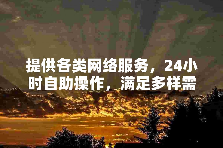 提供各类网络服务，24小时自助操作，满足多样需求。