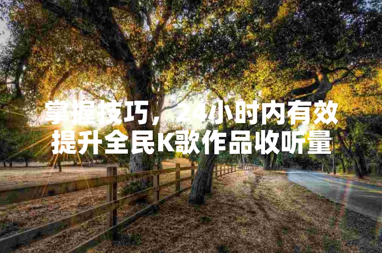 掌握技巧，24小时内有效提升全民K歌作品收听量