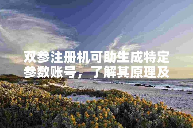 双参注册机可助生成特定参数账号，了解其原理及使用方法。