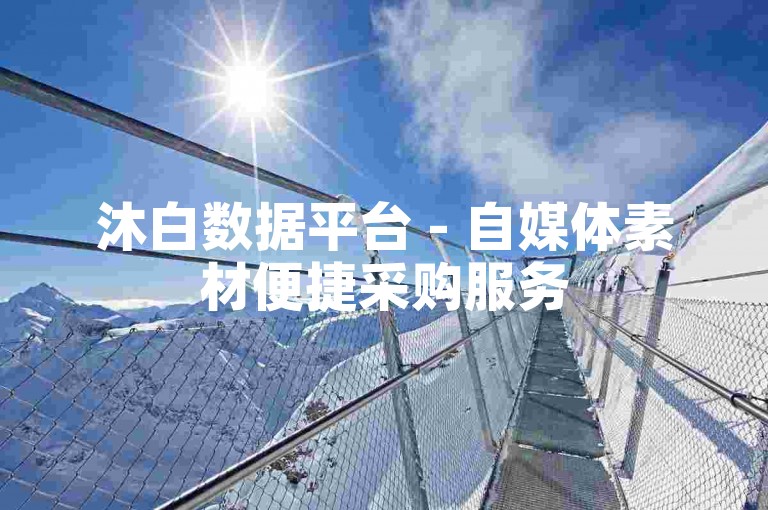 沐白数据平台 - 自媒体素材便捷采购服务