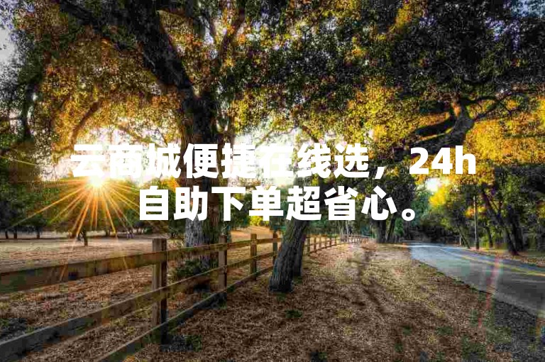 云商城便捷在线选，24h自助下单超省心。