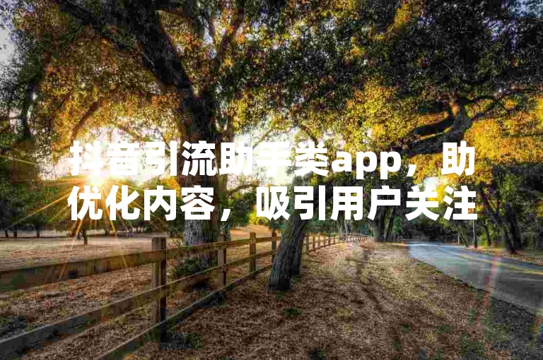 抖音引流助手类app，助优化内容，吸引用户关注积累粉丝。