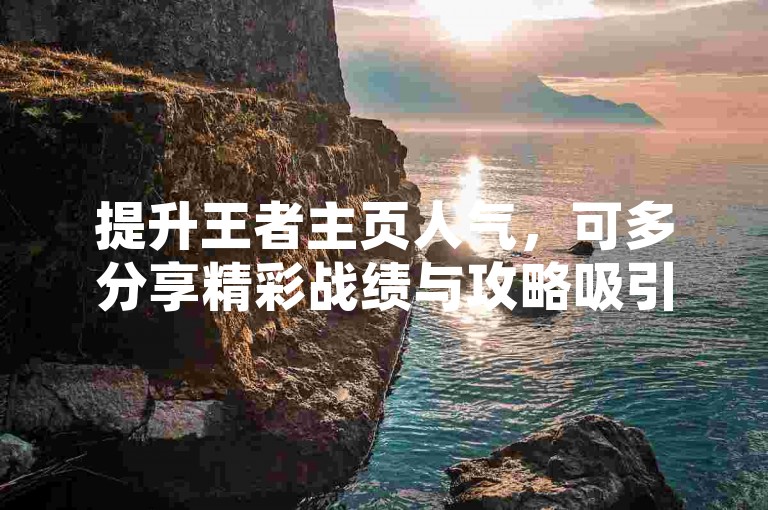 提升王者主页人气，可多分享精彩战绩与攻略吸引访客。