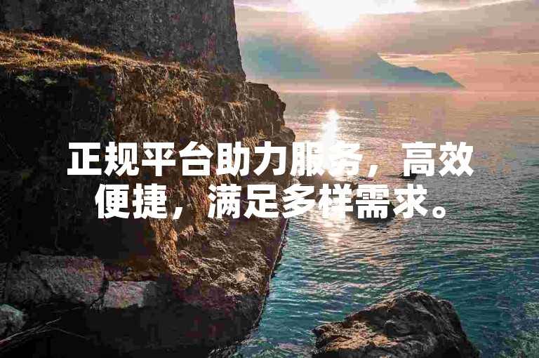 正规平台助力服务，高效便捷，满足多样需求。