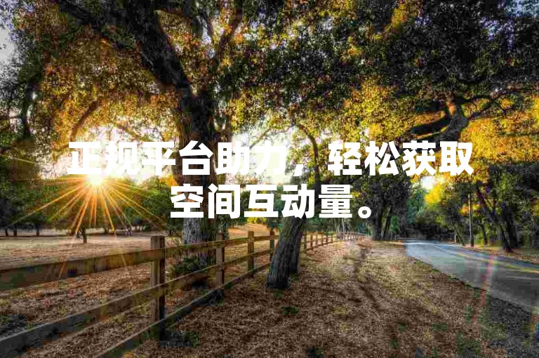 正规平台助力，轻松获取空间互动量。