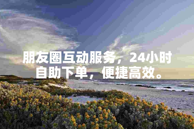 朋友圈互动服务，24小时自助下单，便捷高效。