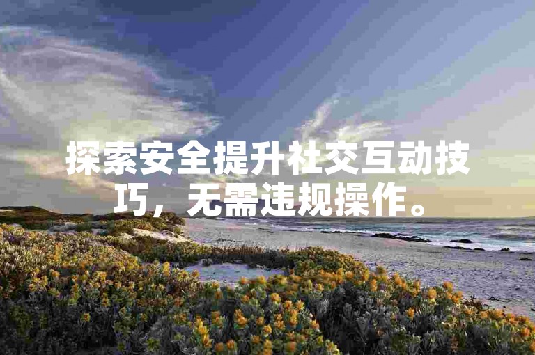 探索安全提升社交互动技巧，无需违规操作。