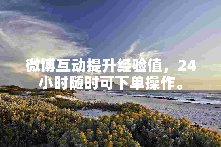 微博互动提升经验值，24小时随时可下单操作。
