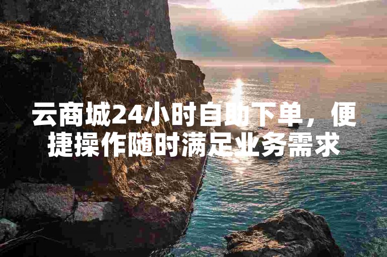 云商城24小时自助下单，便捷操作随时满足业务需求。