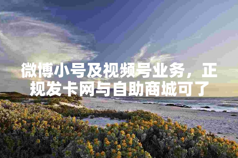 微博小号及视频号业务，正规发卡网与自助商城可了解。