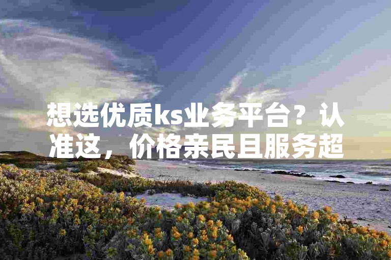 想选优质ks业务平台？认准这，价格亲民且服务超靠谱！