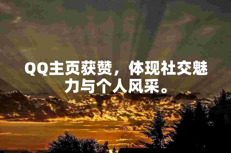 QQ主页获赞，体现社交魅力与个人风采。