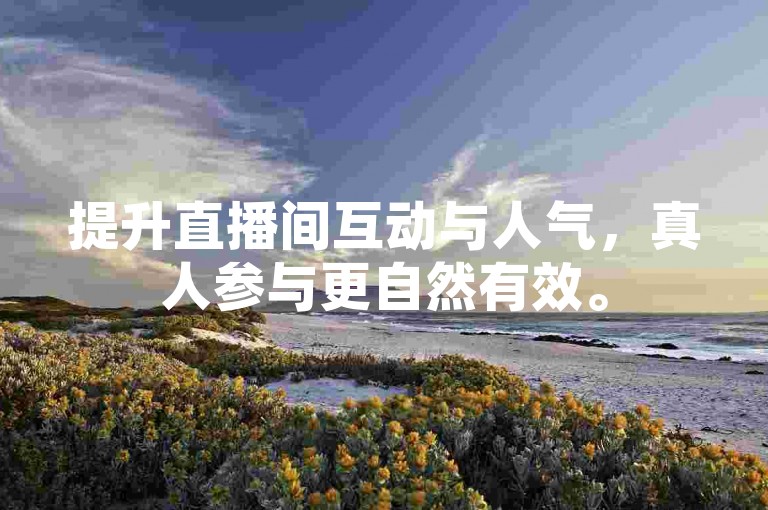 提升直播间互动与人气，真人参与更自然有效。