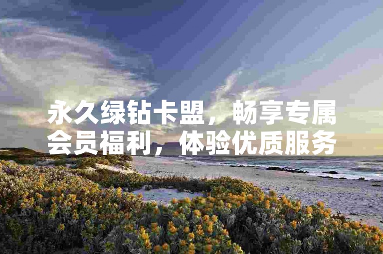 永久绿钻卡盟，畅享专属会员福利，体验优质服务。