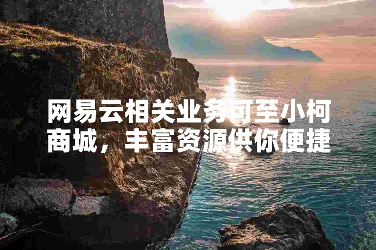 网易云相关业务可至小柯商城，丰富资源供你便捷选用。