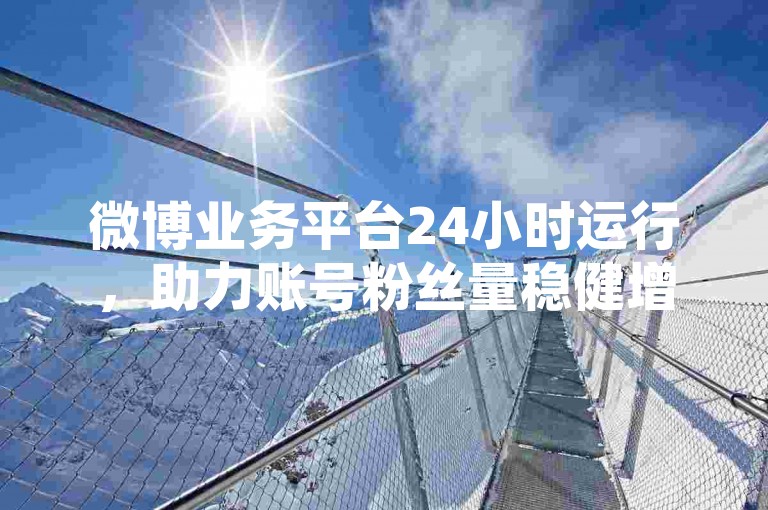 微博业务平台24小时运行，助力账号粉丝量稳健增长。