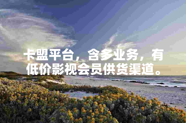 卡盟平台，含多业务，有低价影视会员供货渠道。
