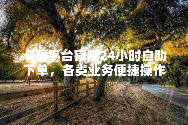 卡盟平台官网24小时自助下单，各类业务便捷操作轻松完成。