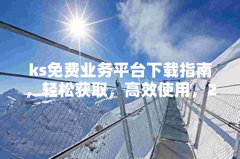 ks免费业务平台下载指南，轻松获取，高效使用，2024新技能get！